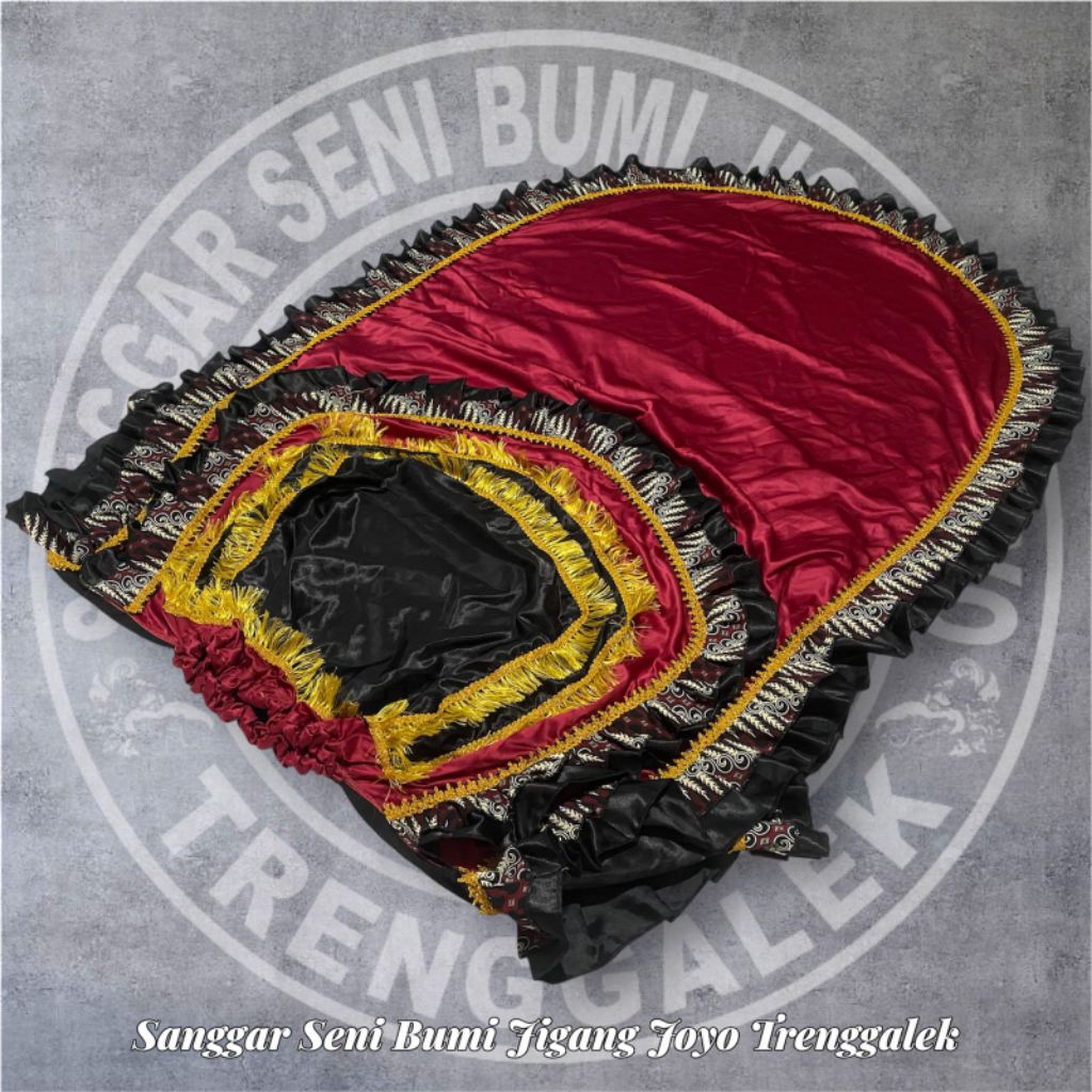Kemul Barongan Motif Rogo Batik Merah