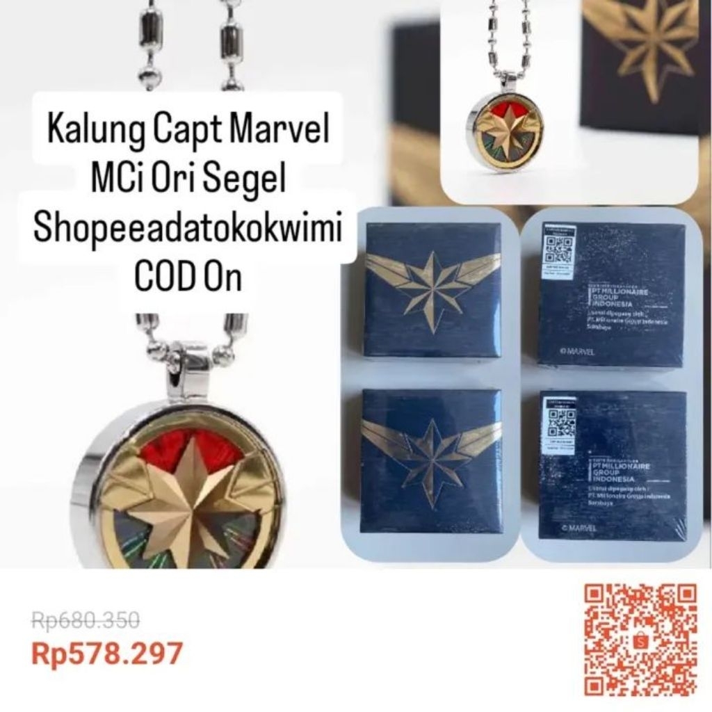KALUNG CAPT MARVEL MCi ORI SEGEL