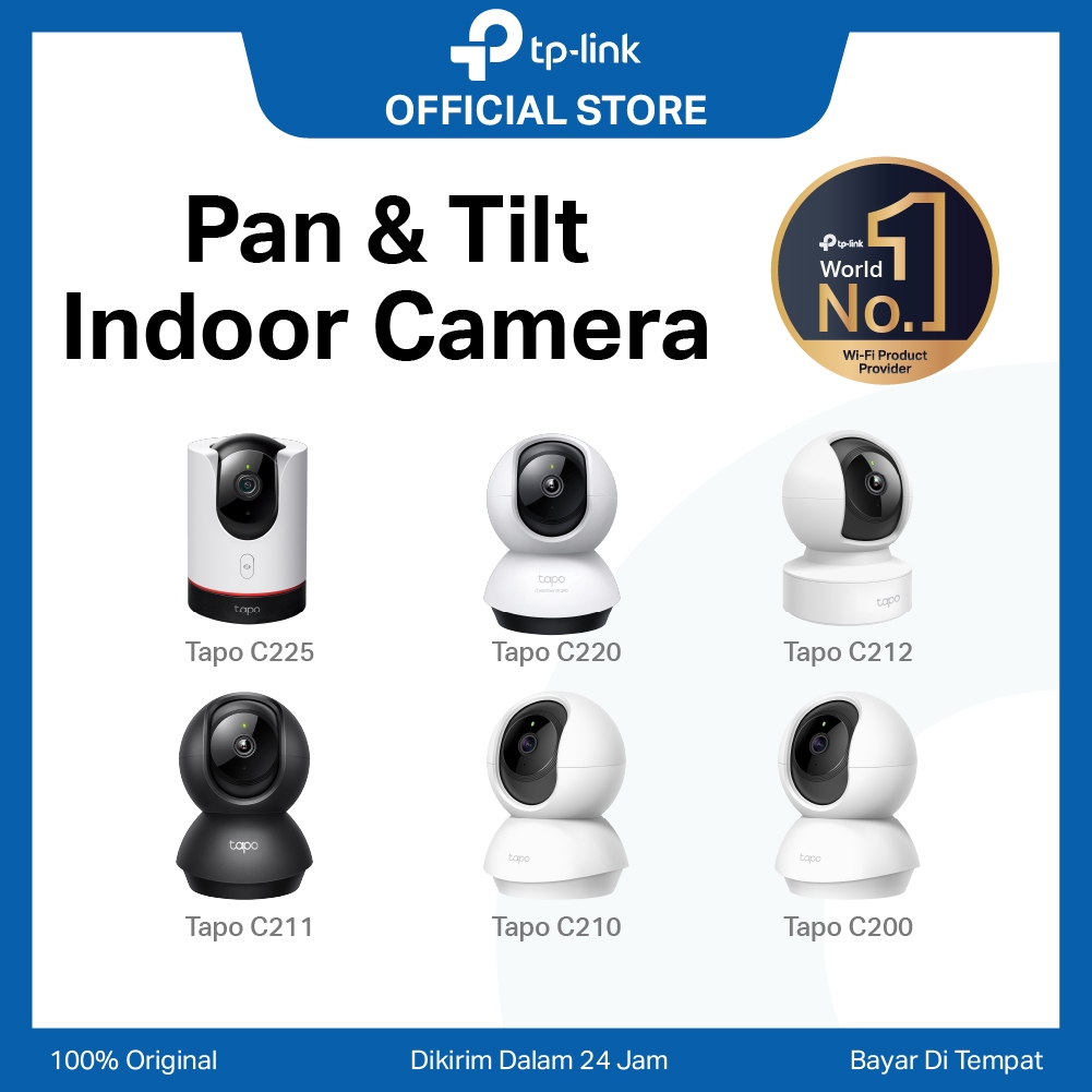 TP-Link Tapo C200 | 1080P Kamera CCTV | PTZ IP WiFi Camera | 2MP HD | Indoor | Video | C210 C211 C21