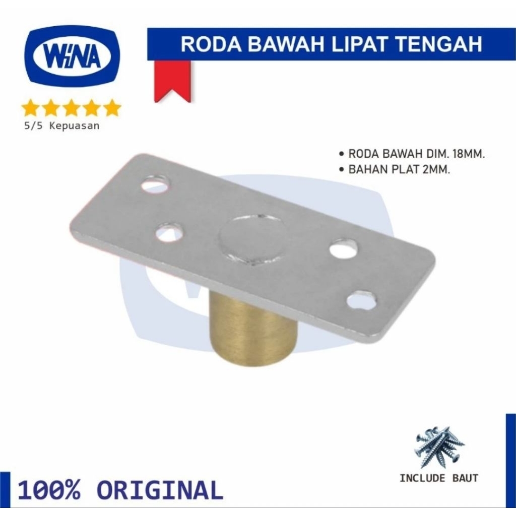 Roda Bawah Pintu Lipat Tengah Merk WiNA