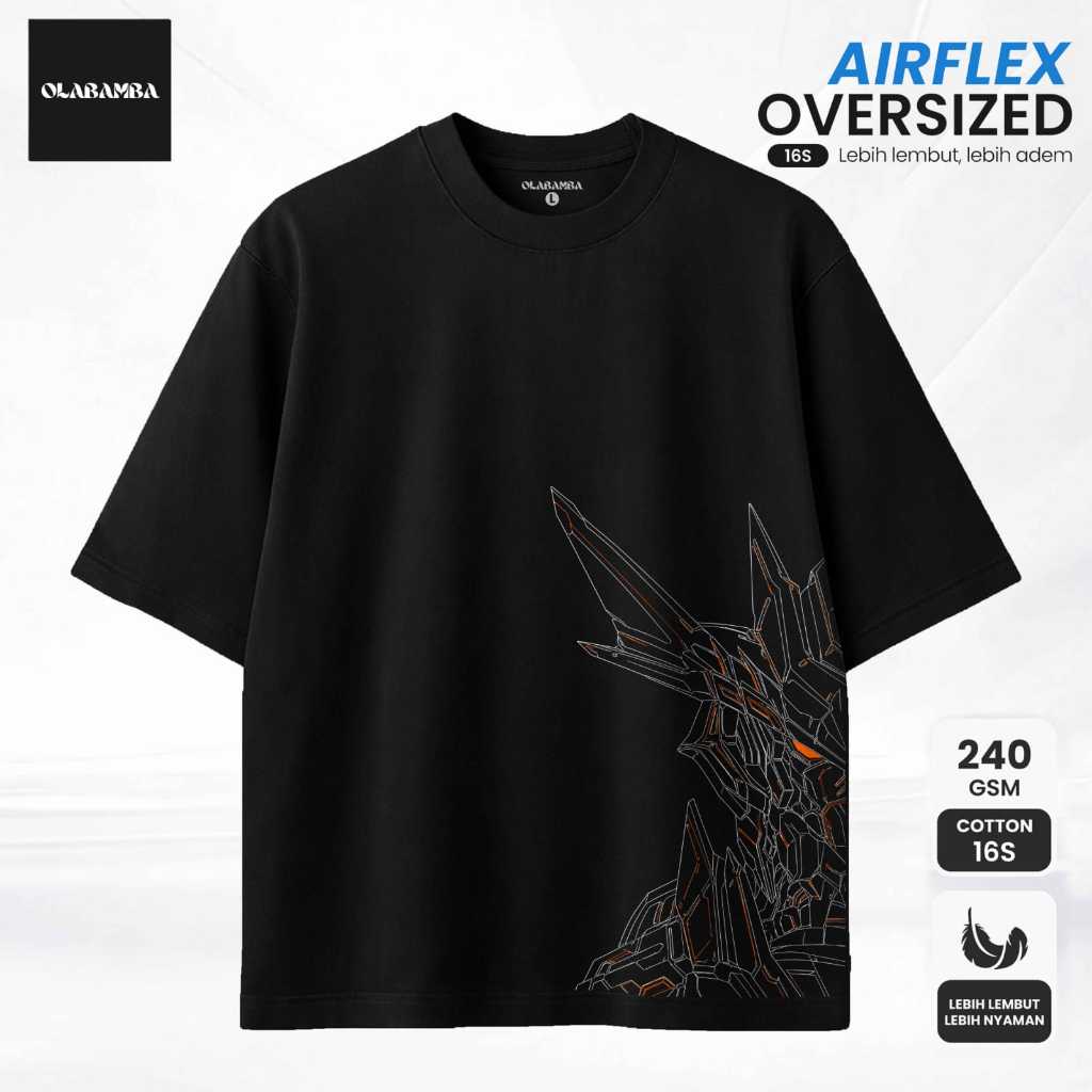 Olabamba Essential Oversized Tshirt Airflex Cotton | Kaos Oversize GUNDAM NOLS 31