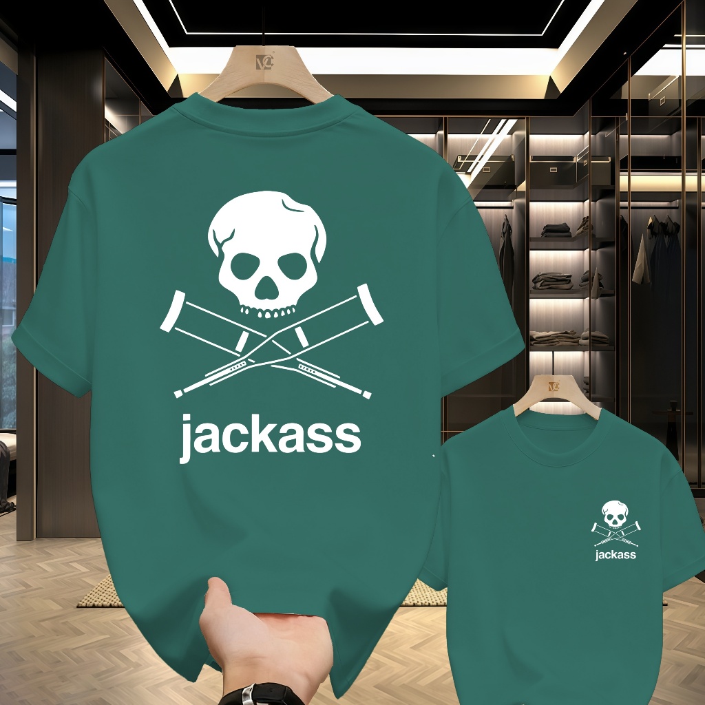 Jackass Johnny Knoxville TV Show Tee Shirt Musik Televisi Show Bam Margera CKY Movie Promo American 