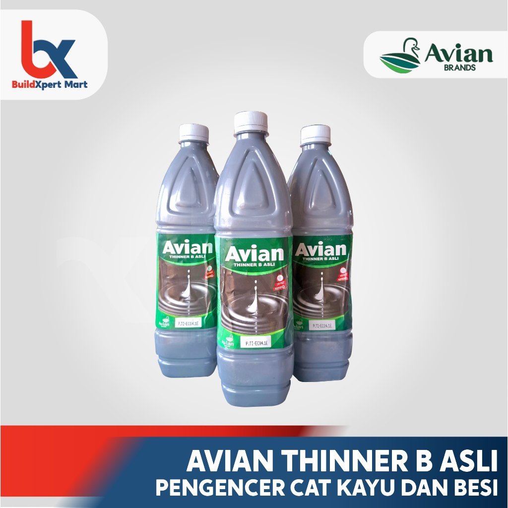 Avian Thinner B Asli 1 Liter Pengencer Cat Kayu dan Besi