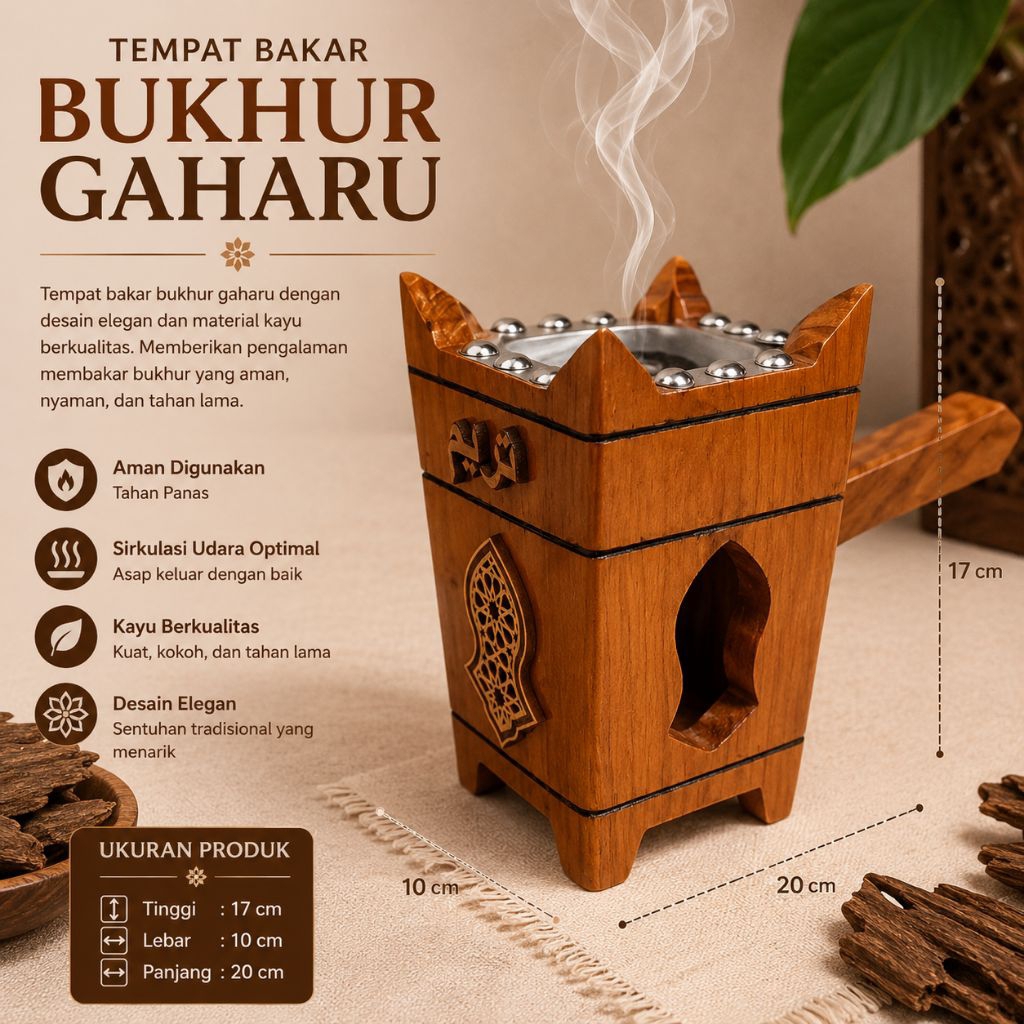 tempat buhur mabkhara perapen tarim wood Echtes