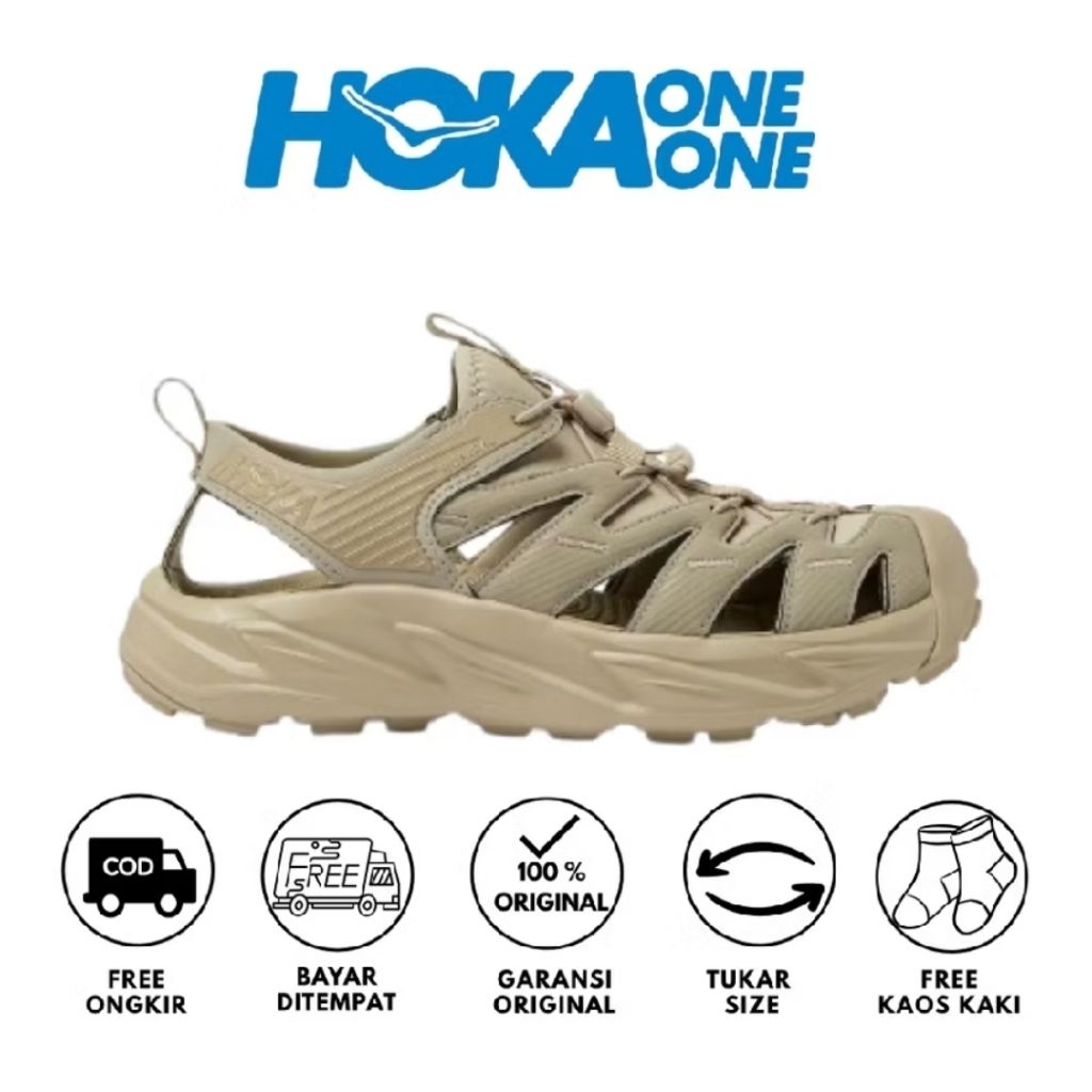 Sandal Sepatu Hoka Hopara Cream Unisex | Sandal Hiking Outdoor Gunung Anti Slip Nyaman