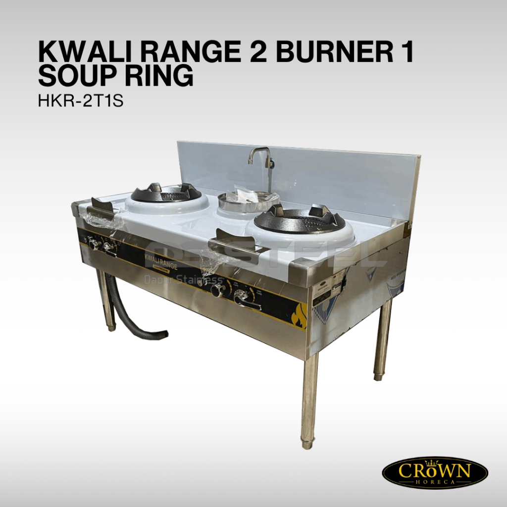CROWN Kwali Range HKR-2T1S HIGH Pressure 2 Tungku 1 Soupring High Pressure HKR 2T1S