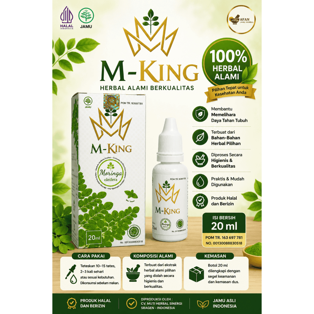 M-King Jamu Tetes Herbal Original BPOM dan MUI