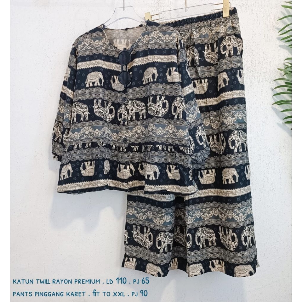 New One set gajah bangkok katun twill rayon import