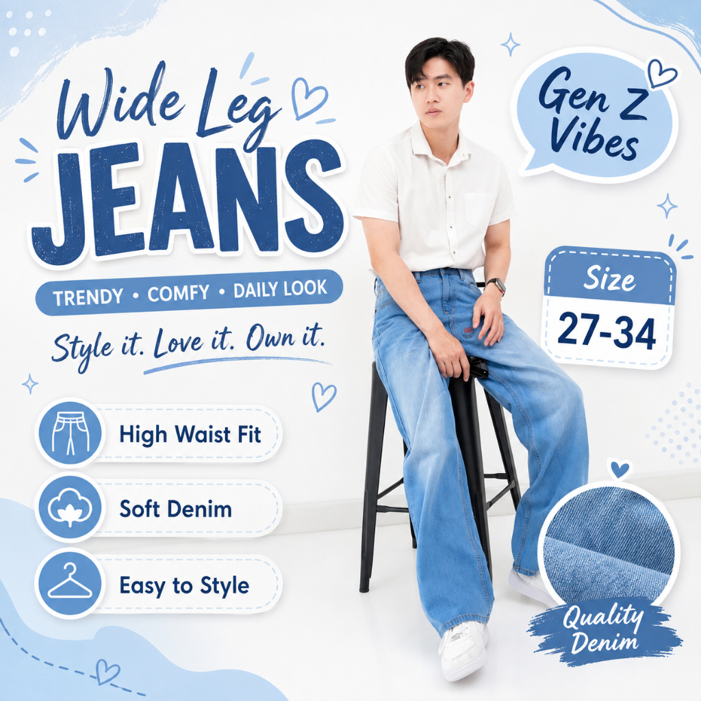 Gabro celana Panjang Kekinian Blue Navy Spray Snow | Loose Cargo Jeans Pria C14