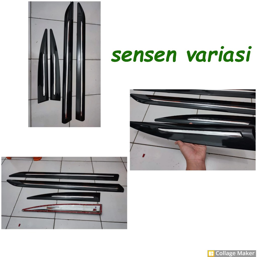 List Body Samping Mobil Grand All New Avanza Xenia/Veloz 2015 Up Hitam