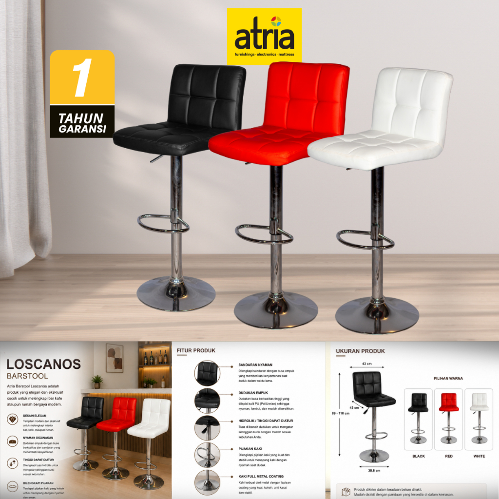 Atria Kursi Bar Loscanos Barstool