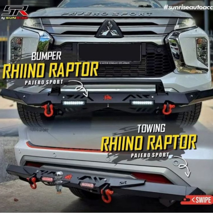 Bumper Mobil Rhiino Raptor Bamper Depan Belakang Tanduk Towingbar Staterpack Mobil All New Rush Avan