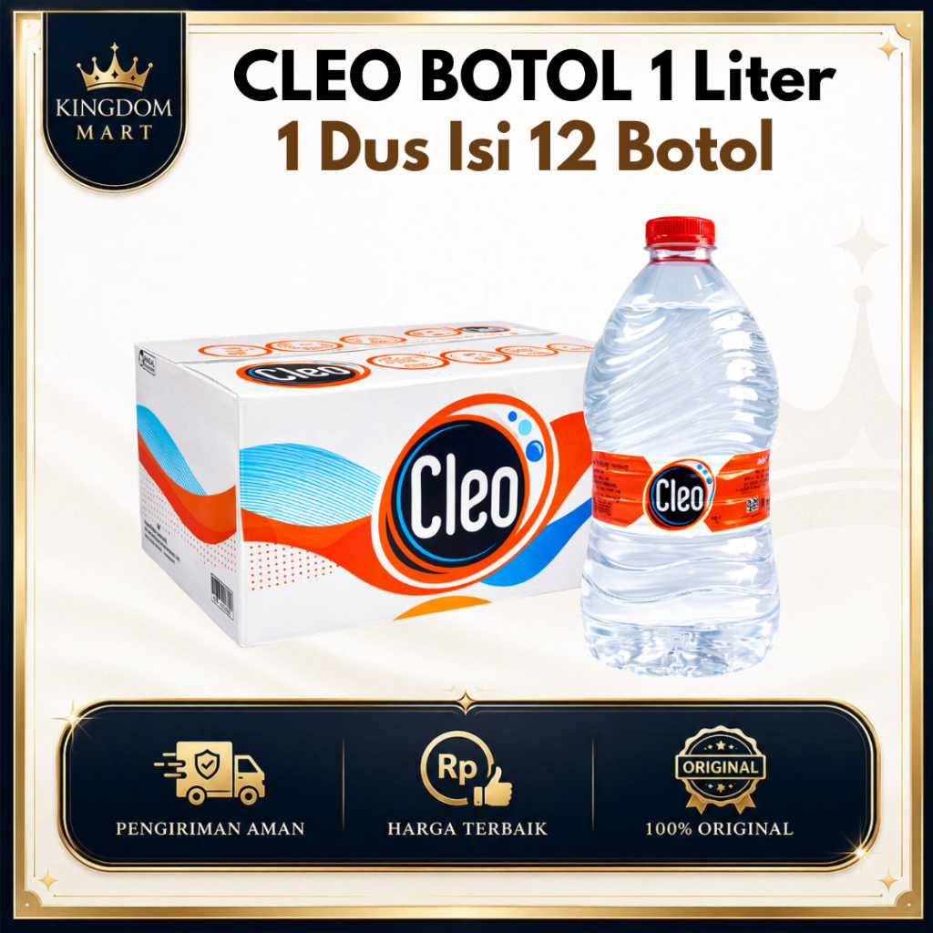 Cleo Botol 1 Liter 1 Dus Isi 12 Botol Air Mineral Kemasan