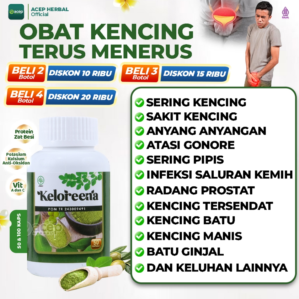 Obat Kencing Terus Menerus Infeksi Saluran Kemih ISK Sering Buang Air Kecil Beser Anyang Anyangan Ke