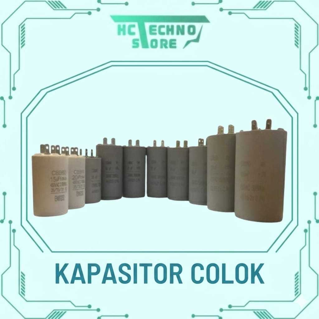 Kapasitor Pompa Air / Kapasitor Bulat Colok / Kapasitor Socket colok / CBB60
