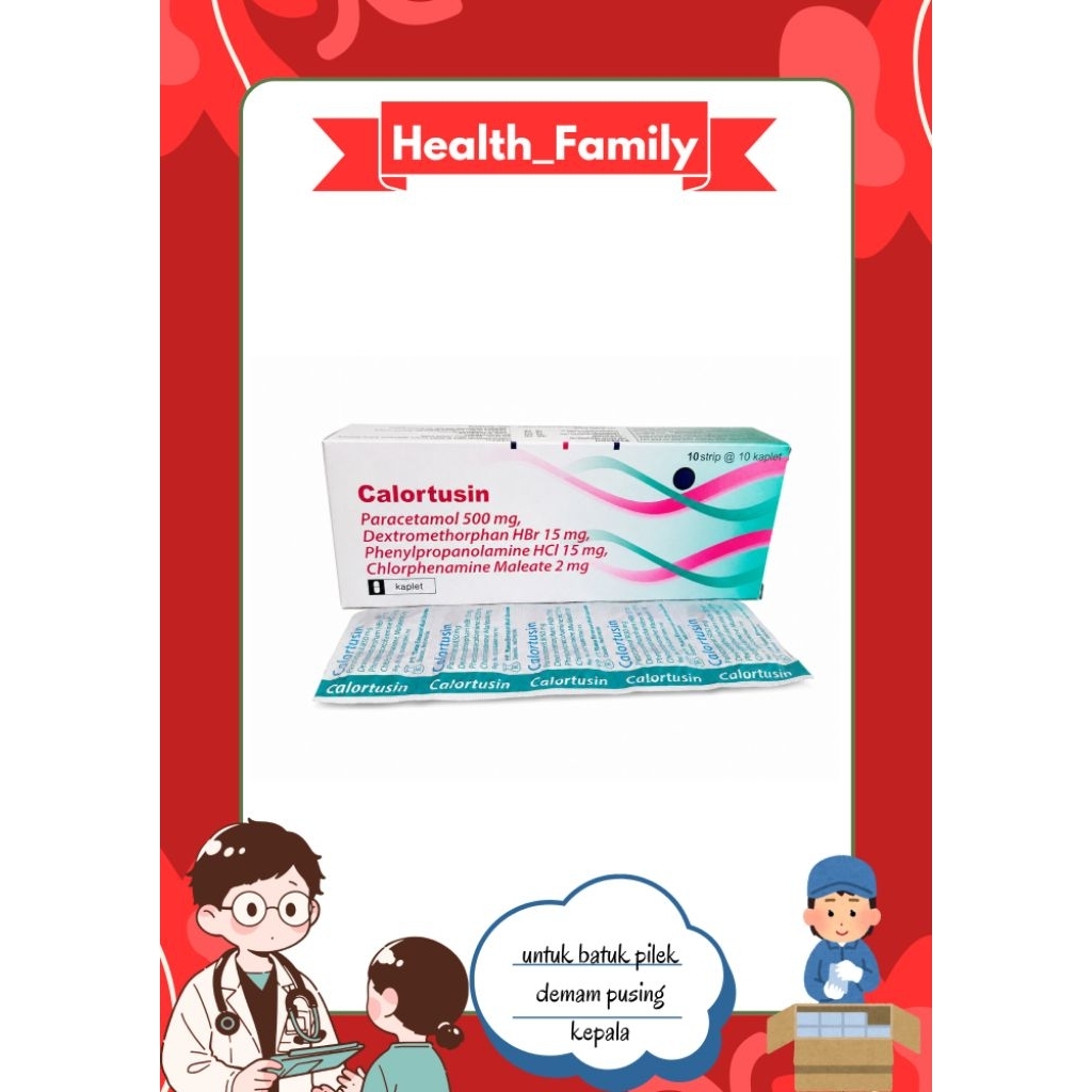 CALORTUSIN Box 100 kaplet - Obat Batuk Pilek Demam