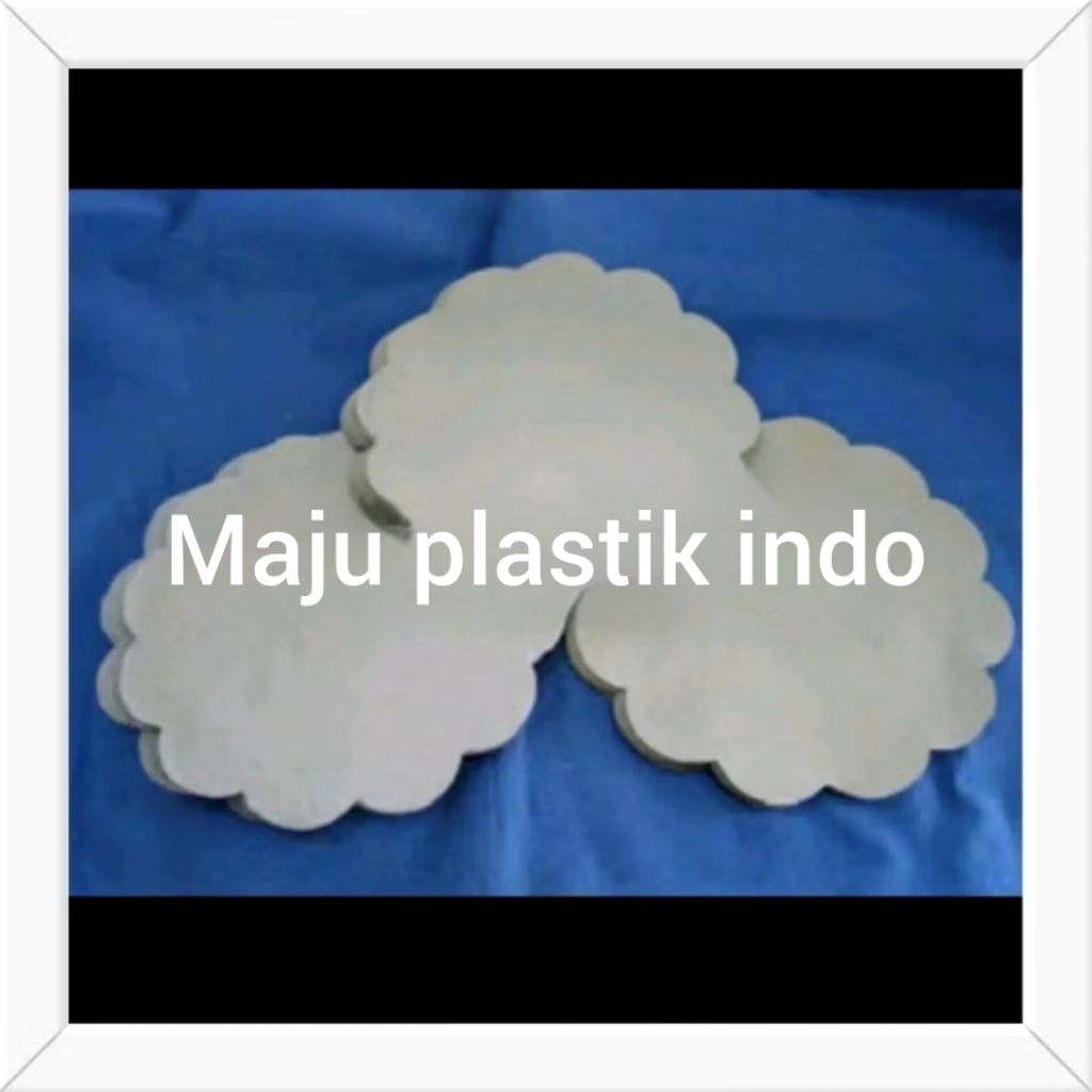 [ISI 250LEMBAR] KERTAS NASI ALAS PIRING ROTAN 25CM  MOTIF BUNGA / KERTAS ALAS NASI COKLAT BUNGA / KE