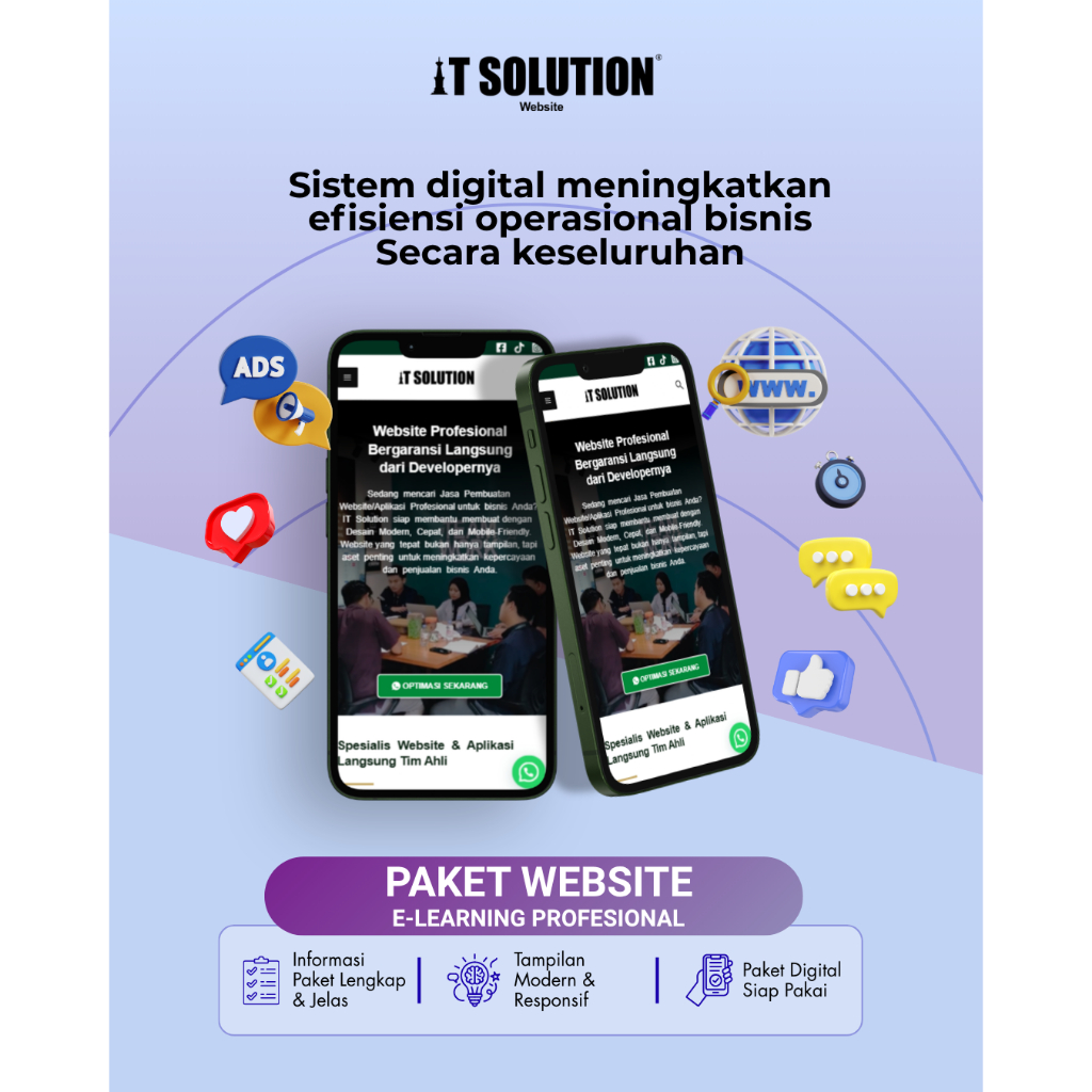 Paket Website E-Learning Profesional – Sistem LMS Online Siap Pakai untuk Kursus, Sekolah & Pelatiha