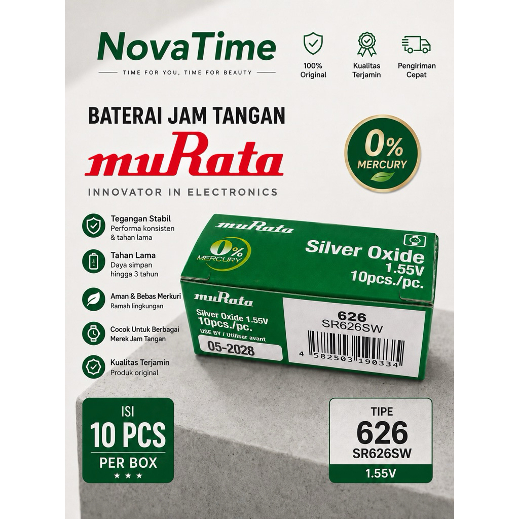 Baterai Murata 626 SR626SW Original