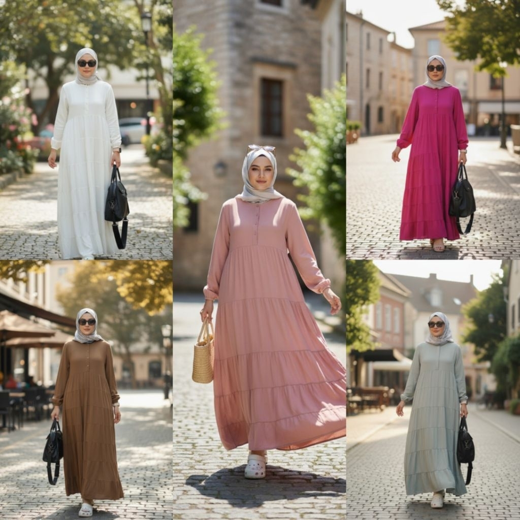 Galery Mama Adi - GAMIS RAYON JUS D'ORANGE PREMIUM RAYON WANITA