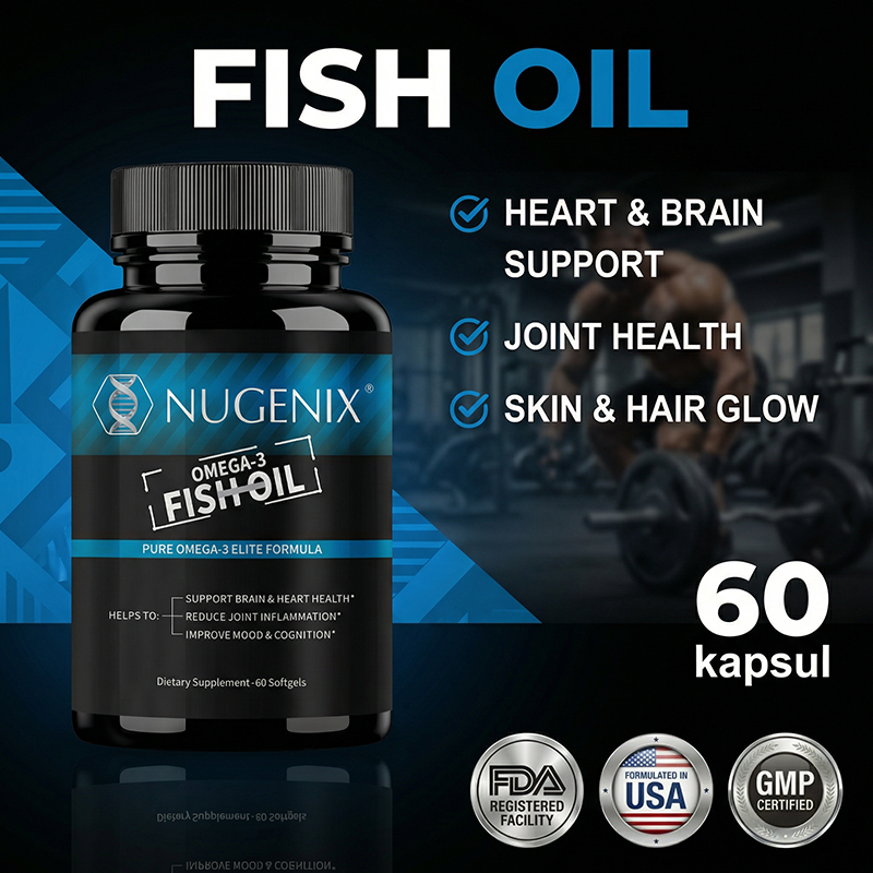 Nugenix Fish Oil Softgel, Nutrisi Lengkap, Mudah Diserap