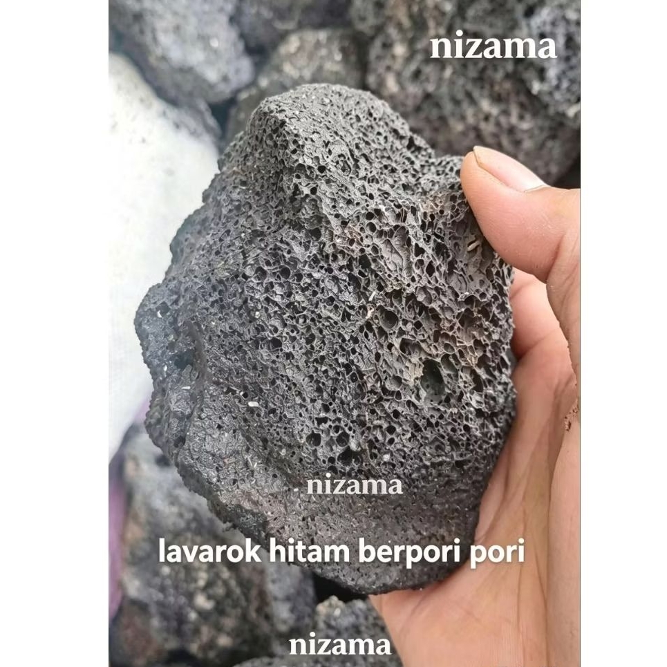 Batu lavarok hitam 1kg/Batu lava hitam/Batu aquascape/Batu aquarium