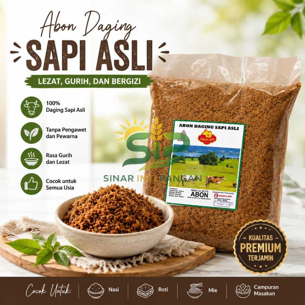 Abon Sapi 168 Abon Sapi Halal Asli Serbaguna Gurih Lezat Bahan Isian Roti Manis Lembut Kemasan 1kg