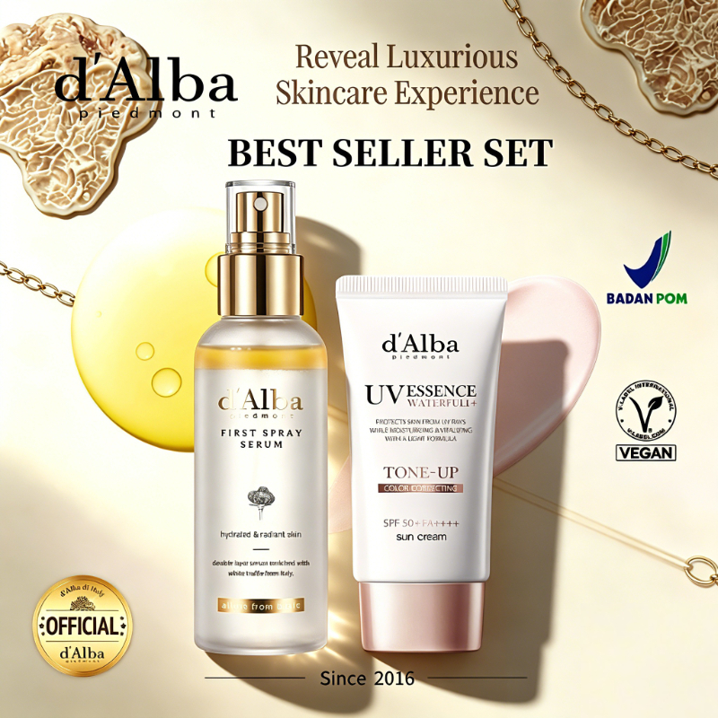 d'Alba Best Seller Set (d'Alba White Truffle First Spray Serum 100ml + d'Alba Waterfull Tone Up Sun 