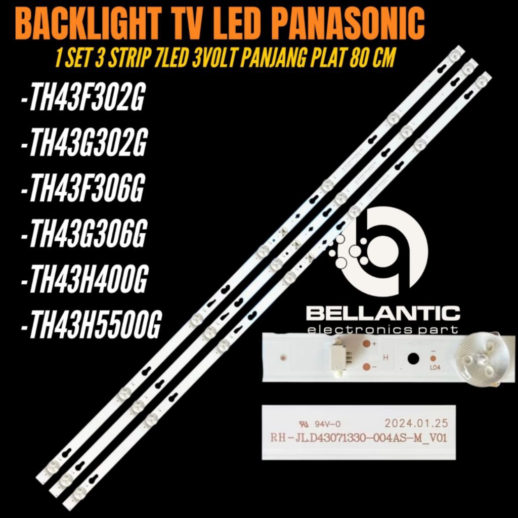 BACKLIGHT TV LED PANASONIC 43 INCH TH-43F302G- TH-43G302G- TH-43F306G- TH-43G306G- TH-43H400G- TH-43