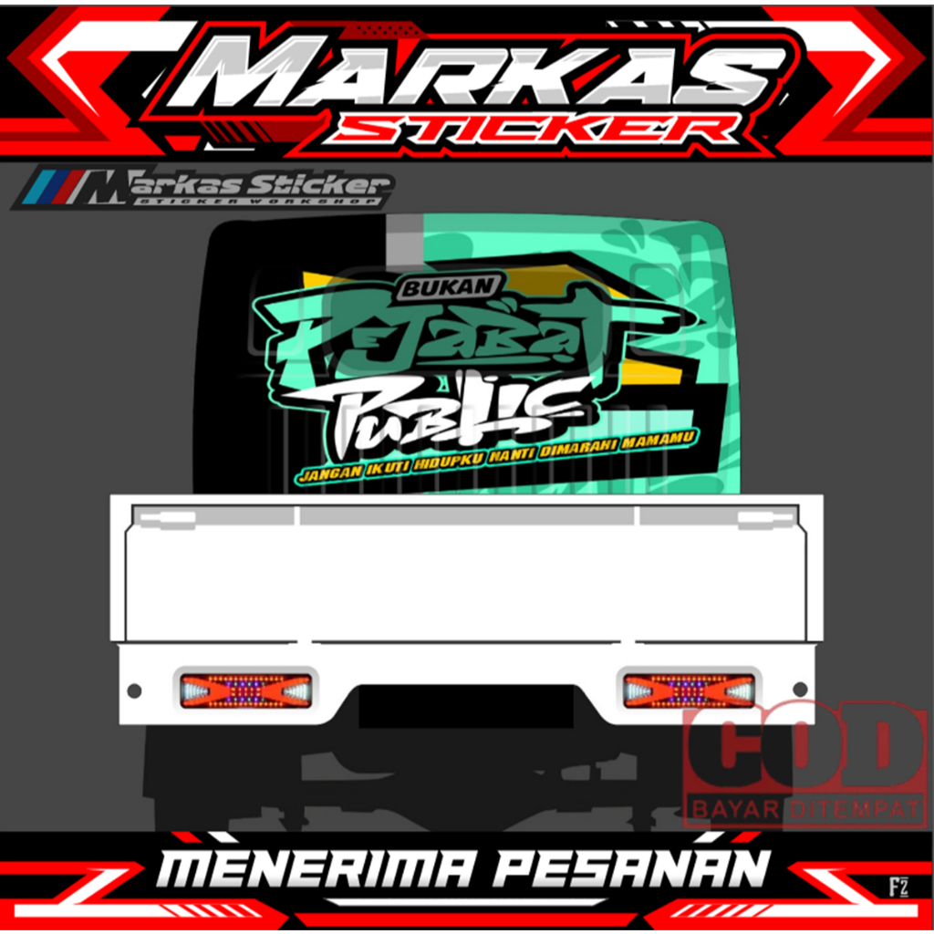 Stiker Decal Printing Variasi Gegeran Pick Up GranMax - Stiker Gegeran GranMax Desain BUKAN PEJABAT 