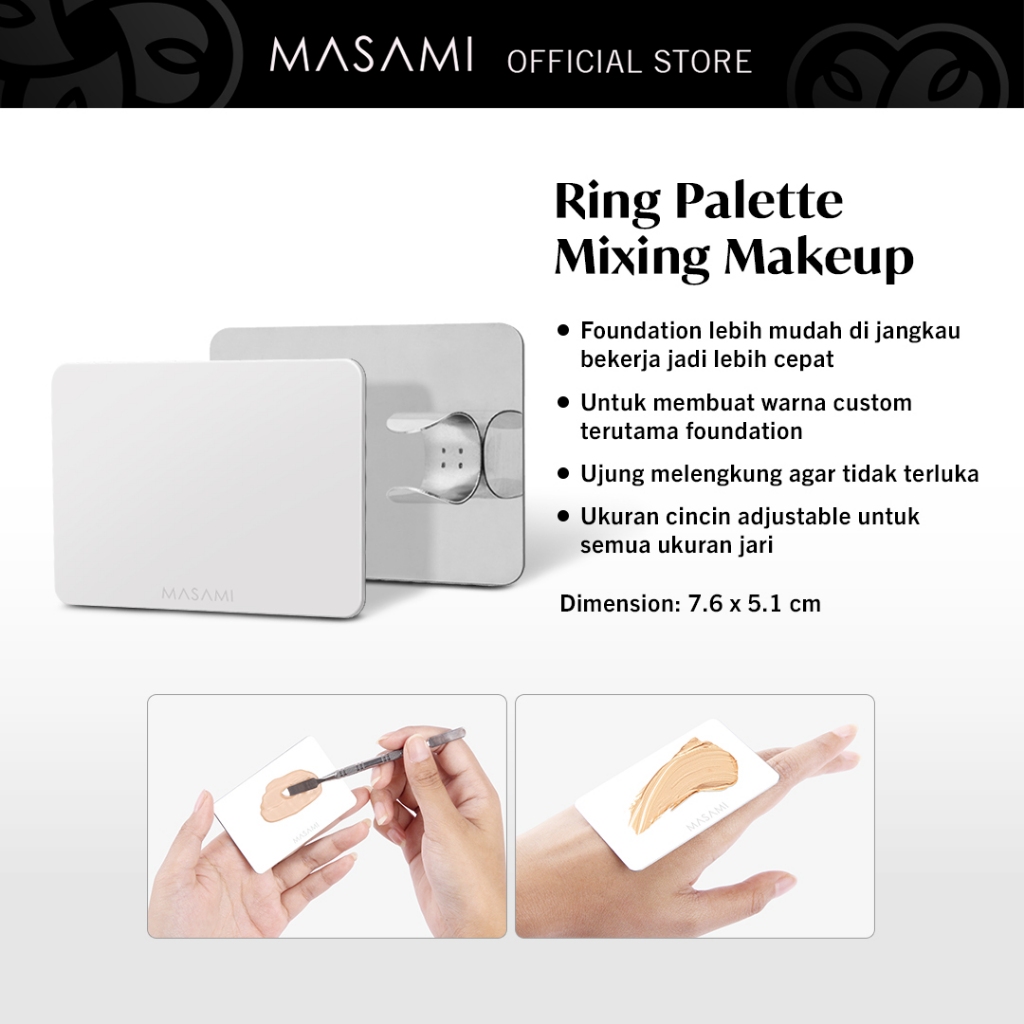 Masami Mixing Steel Palette, Spatula + Pouch Mixing Palette (Promo) / Palette Foundation