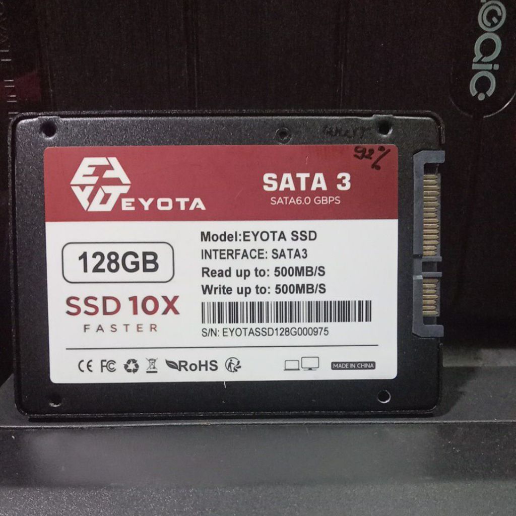 SSD internal eyota kapasitas 128GB SATA 3 pc computer