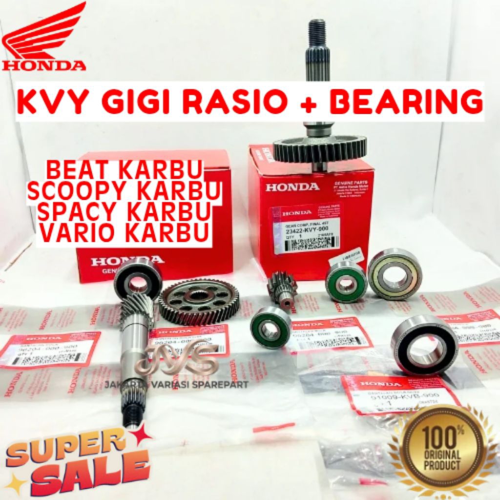 GIGI RASIO + BEARING KODE KVY, GIGI RASIO + BEARING BEAT KARBU, GIGI RASIO + BEARING SCOOPY KARBU, G