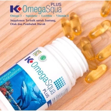 K-OMEGA SQUA PLUS OMEGA3 Klink Omega Squa - Minyak Ikan Omega-3 Squa Plus