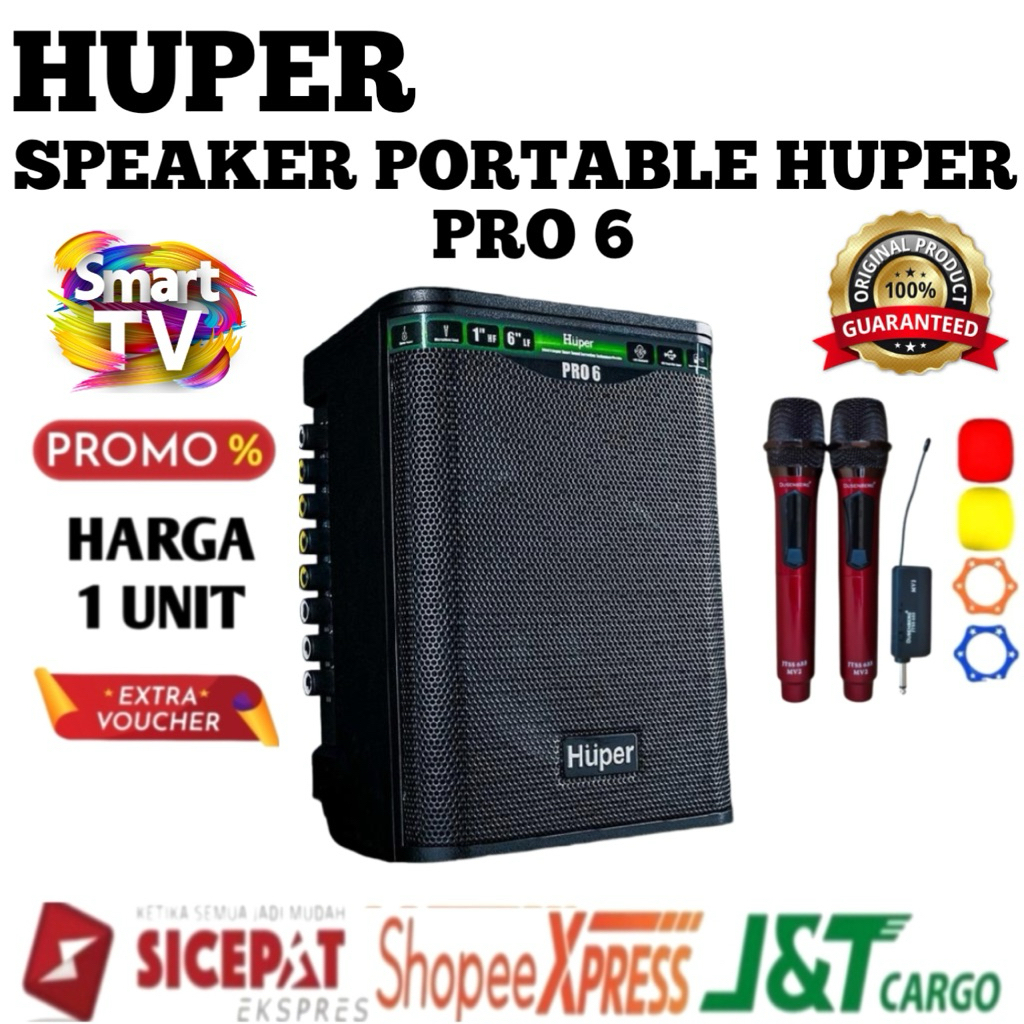 Speaker Portable Huper Pro 6 Original Speaker portable Huper 6,5inch