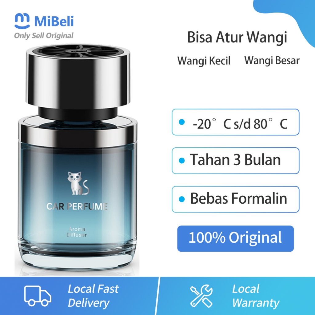 Pengharum & Parfum Mobil Premium 160ml, Aroma Francis 20% Tahan 3 Bulan, Bisa Atur Wangi, Aman Bayi 