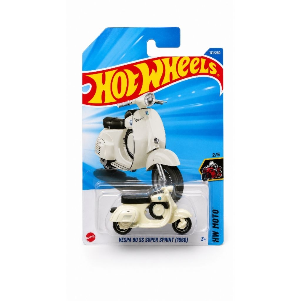 Hotwheels VESPA 90 SS SUPER SPRINT (1966) Lot J 2025 / Mainan mobil Diecast / Skala 1:64