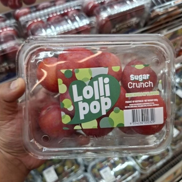 Lollipop Plum Sugar Crunch / buah plum red sugar crunch / pack 500g