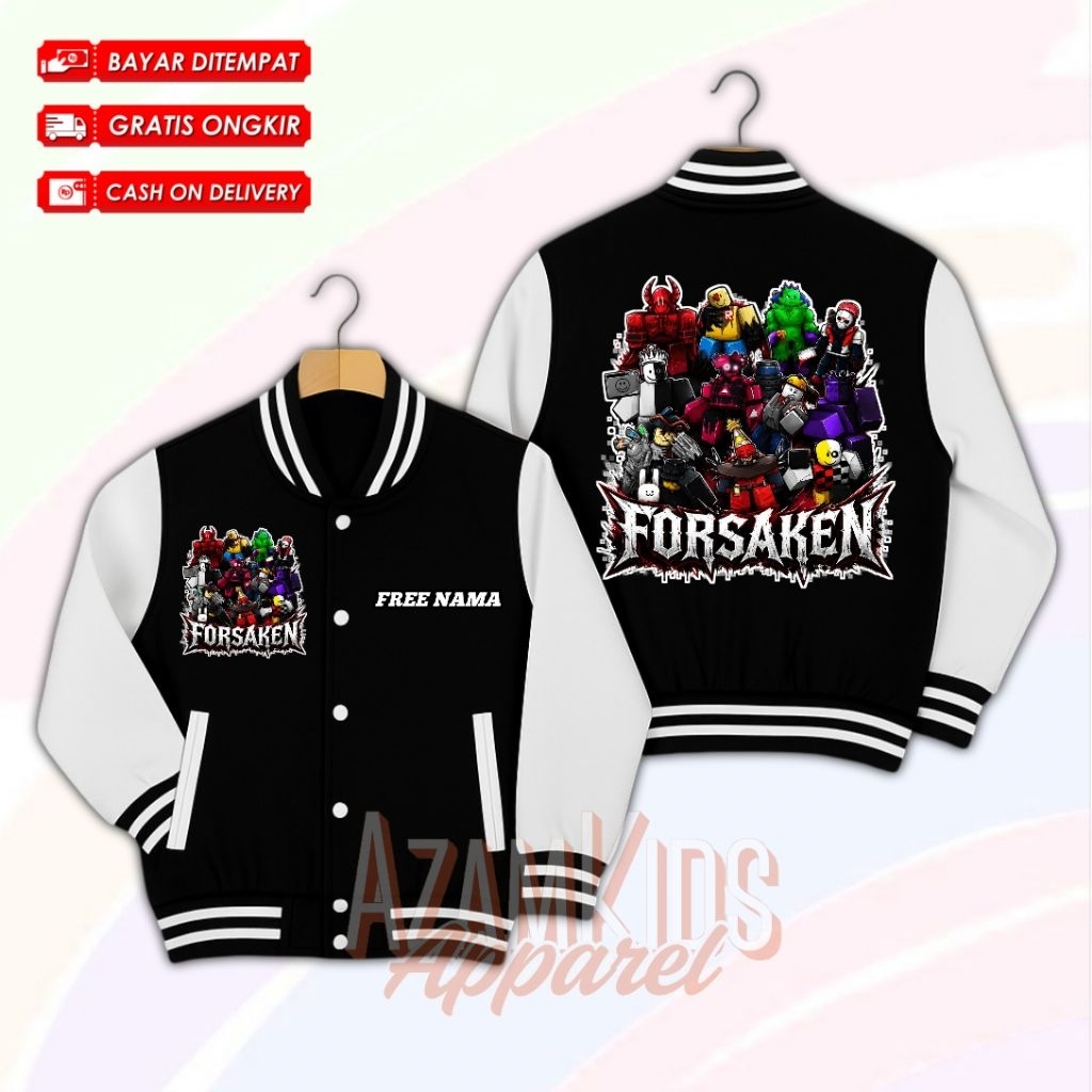 Jaket Varsity Jaket Baseball Anak Roblox Forsaken Free Nama / Jaket Baseball Varsity Anak Forsaken R