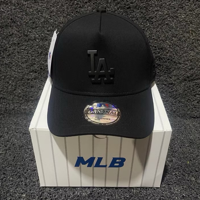 TOPI BASEBALL MLB LA METAL LOGO ORIGINAL FULL BLACK CAPS / TOPI METAL PLAT LOGO BESI / TOPI PRIA WAN