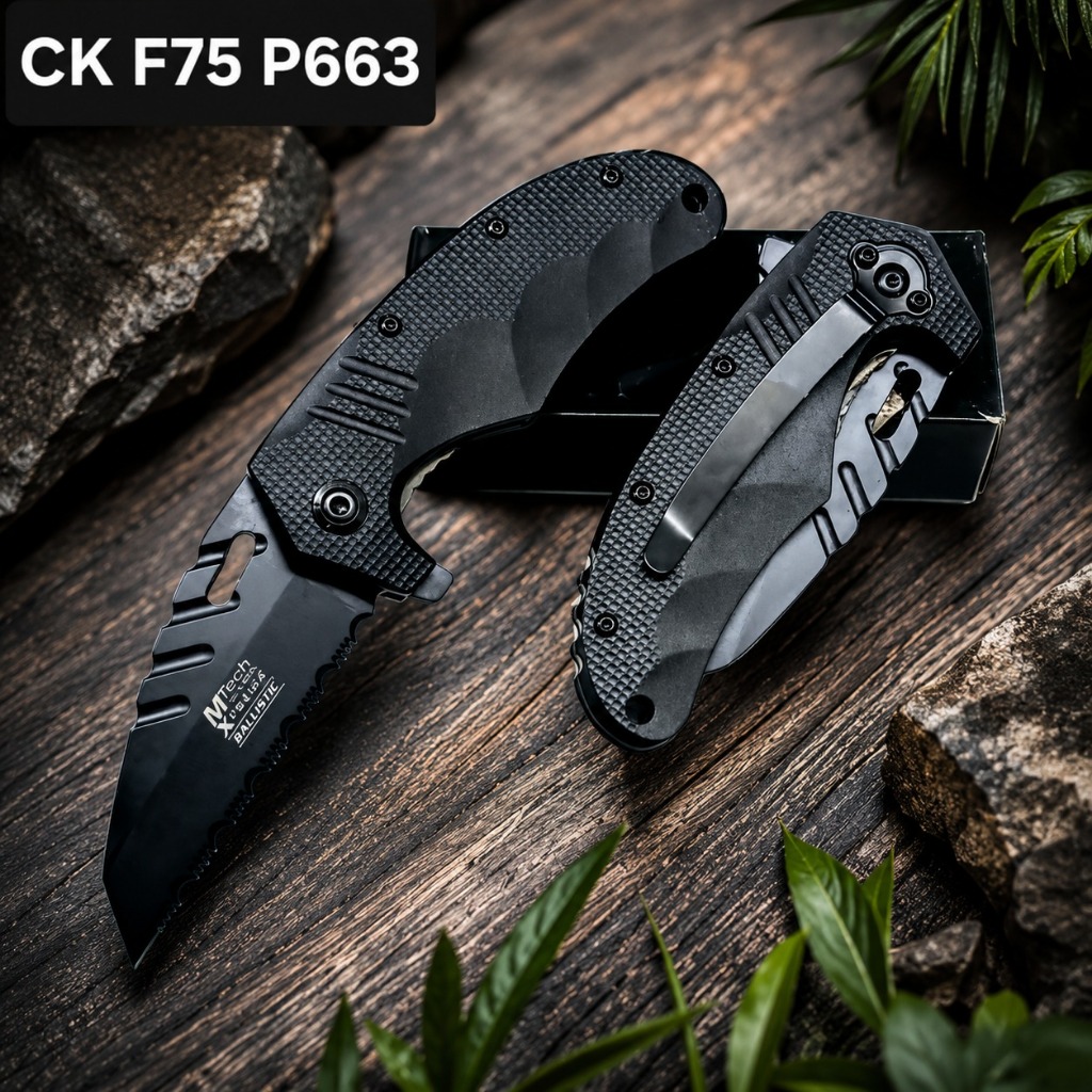 Pisau Lipat Mini & Barnekel Taktis CK F75 P663 – Portable & Praktis