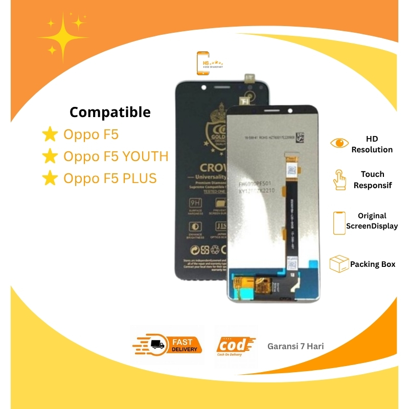 COD LCD OPPO F5 / F5 YOUTH / F5 PLUS TOUCHSCREEN FULLSET ORIGINAL COMPLETE
