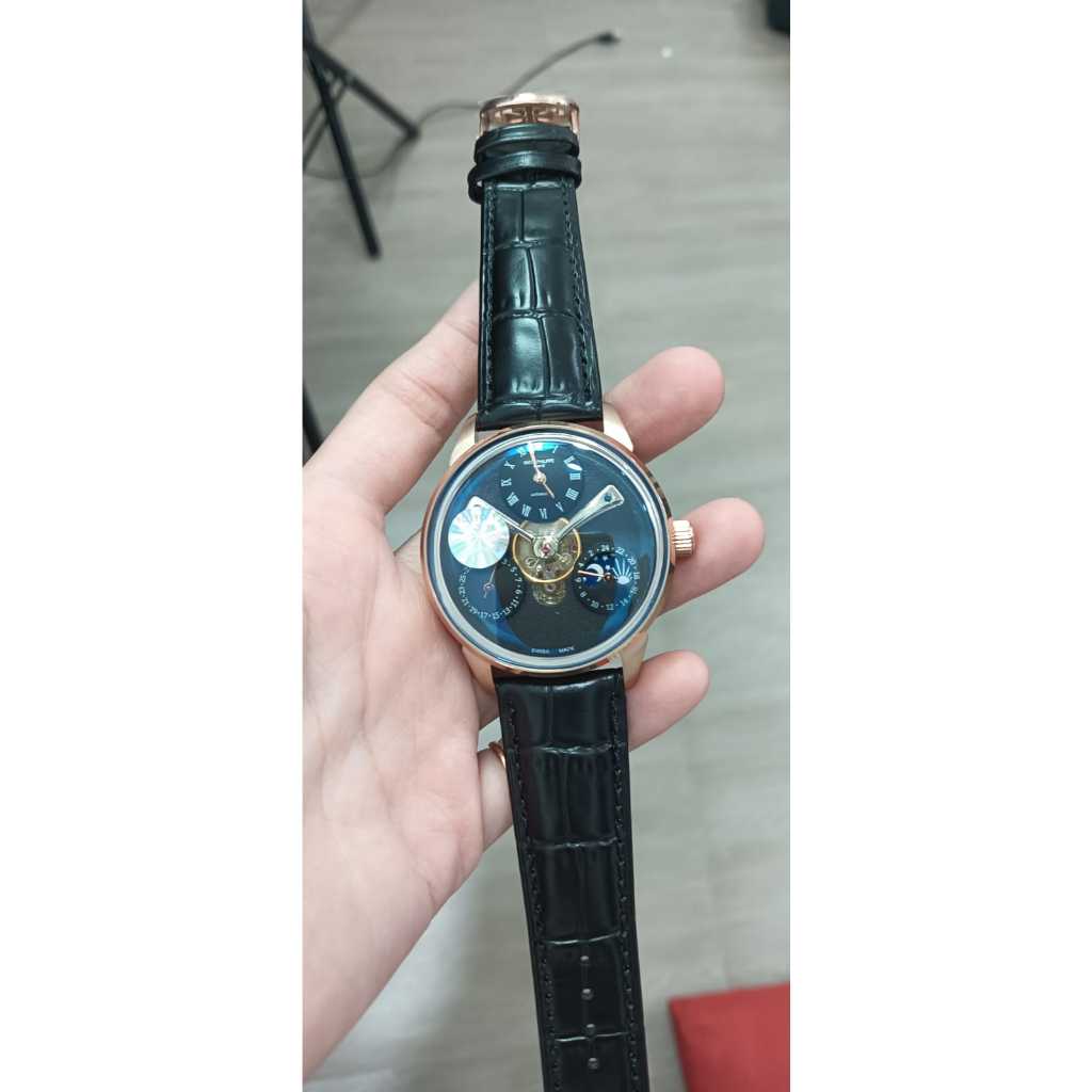 New jam Patek Philip Tourbillon Open heart Moonphase 41MM Rose Gold