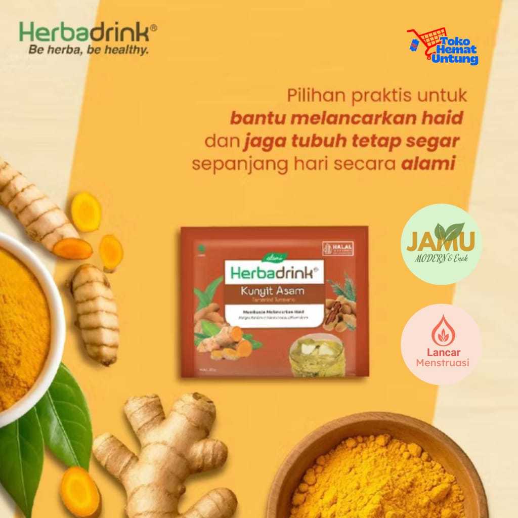 Herbadrink Kunyit Asam Minuman Herbal Kesehatan Melancarkan Haid