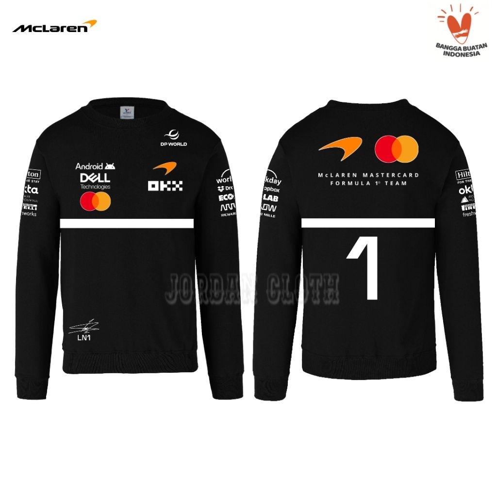 Sweater Jaket Hoodie McLaren Team 2026 Lando Norris Formula One F1