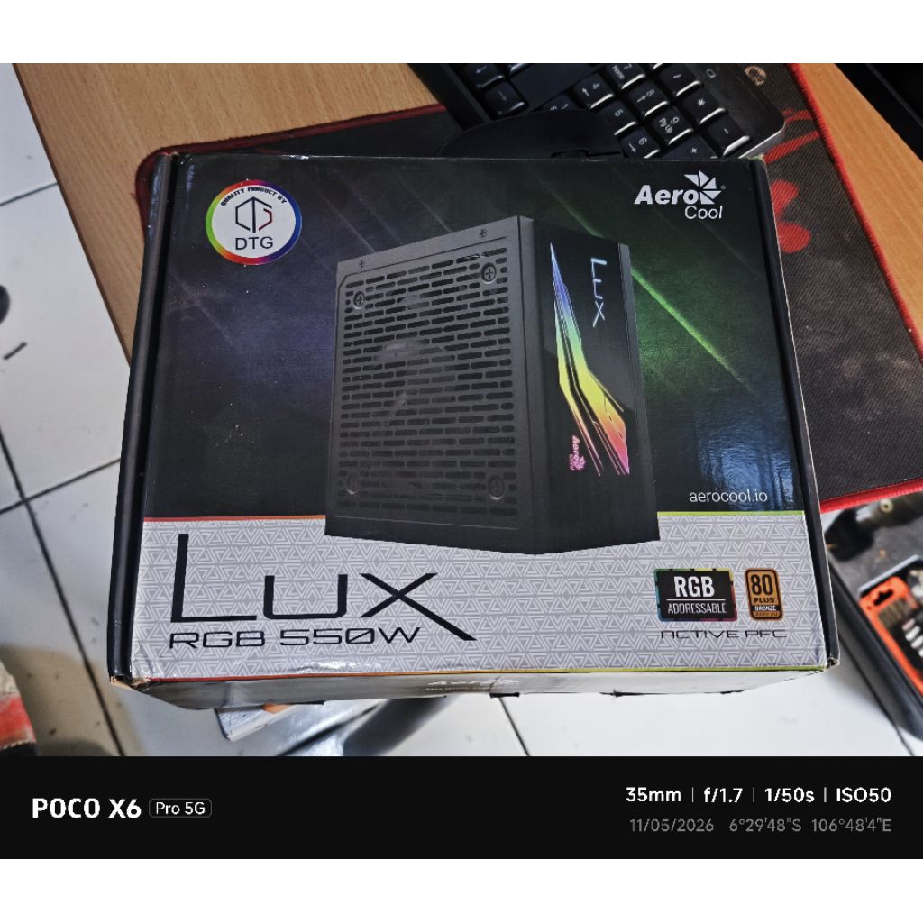 Aerocool PSU RGB 550 WATT
