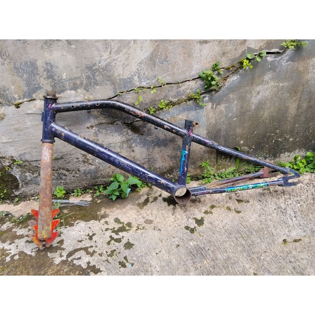 Frame sepeda BMX wimcycle Metalizer ban 20" Plus Fork Antik bentuk langka