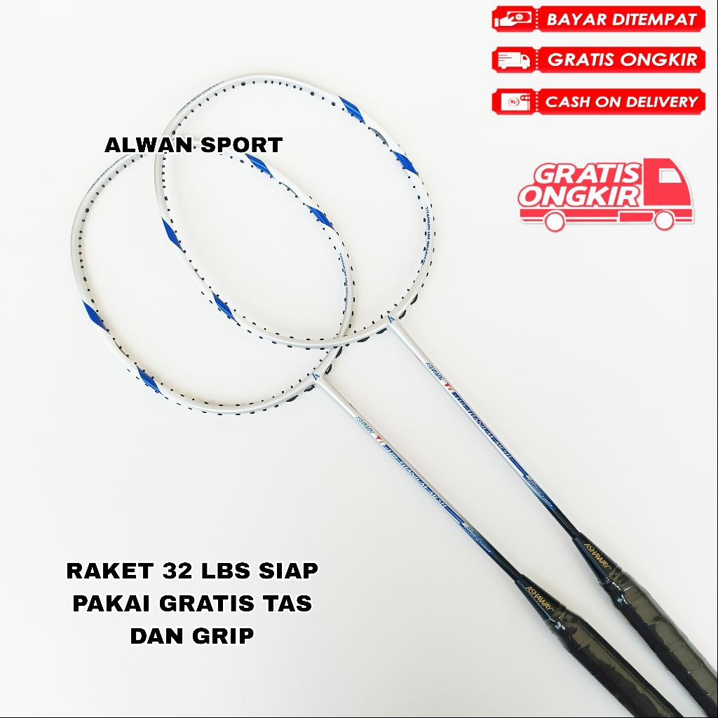 Raket badminton TERBARU ASHAWAY TITANIUM ORIGINAL 32 LBS