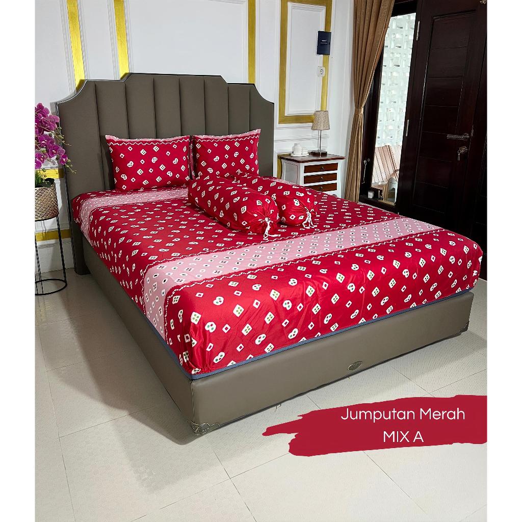 Mikail Shop Solo Sprei Fitted Karet Sprei Abstrak Batik Jadul Jumput Jumputan Murah Tinggi 20 Size N