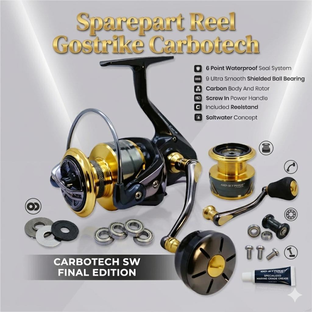 Sparepart Reel versus go strike carbotech sw final edition 4000 - BARU - ORIGINAL -